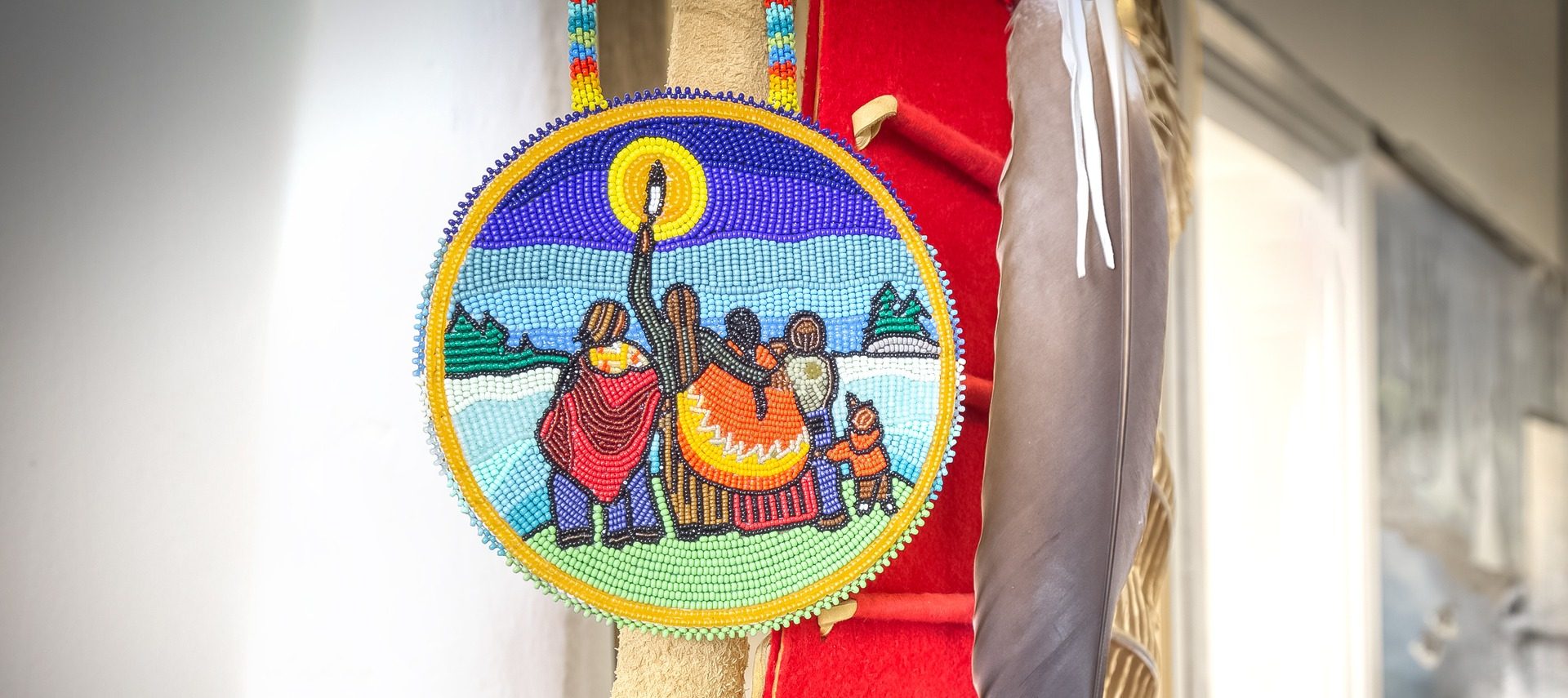 Beaded Version of painting at First Nations House