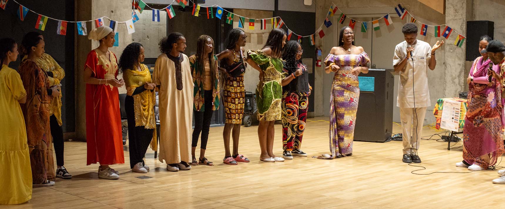 students participating in Culture Fest during Black student orientation