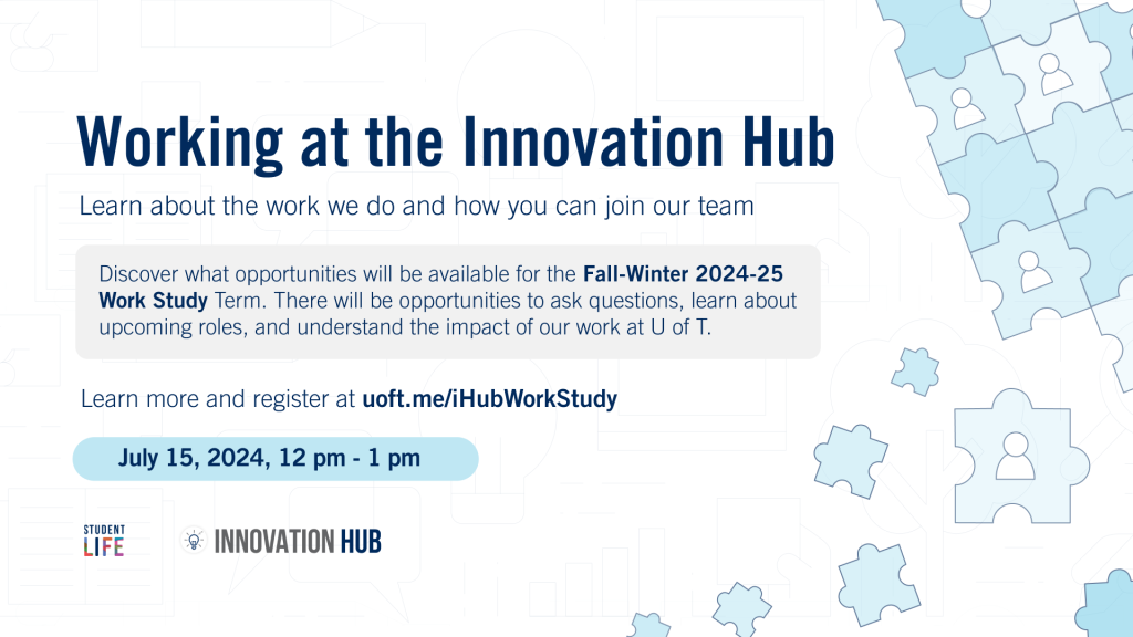 Working at the Innovation Hub banner