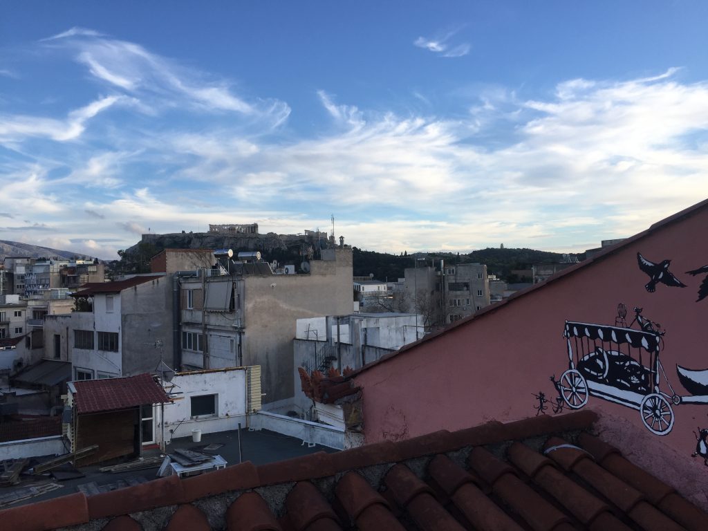A picture of a rooftop view of Athens.