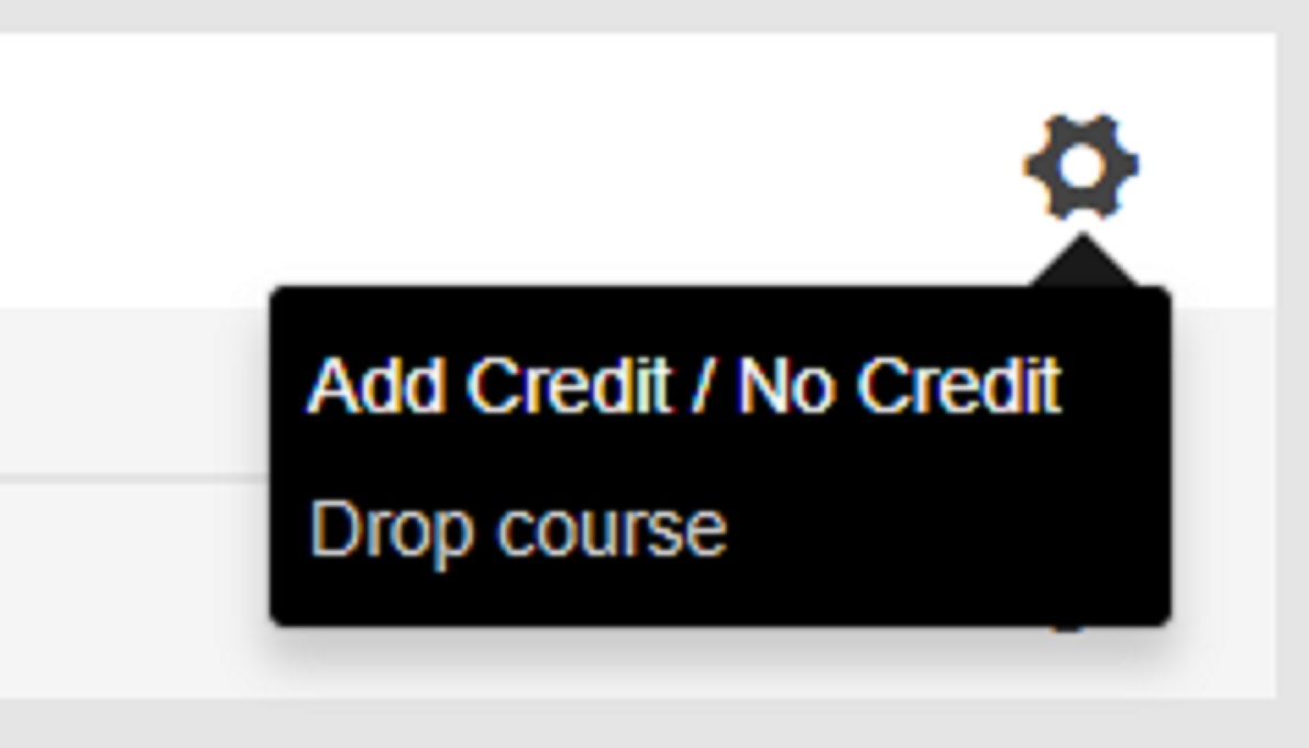 Image of the drop course icon from ACORN. Caption: To drop or not to drop, that is the question