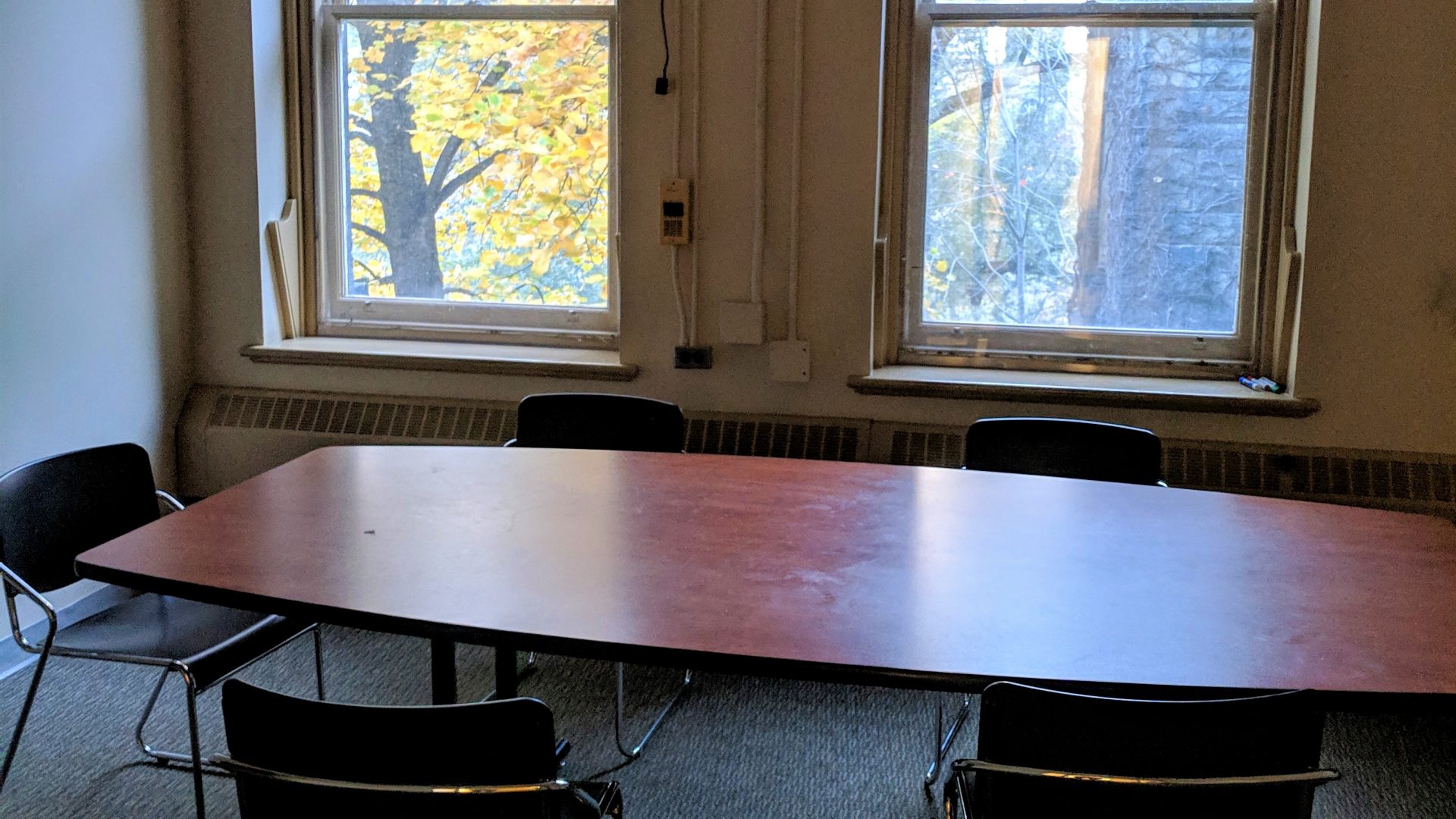 A group study room in Gerstein Science Library.