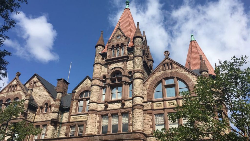A picture of Victoria College at the University of Toronto