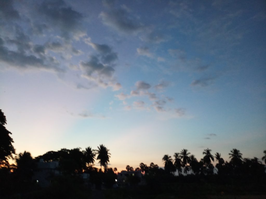 Twilight in Gobichettipalayam.