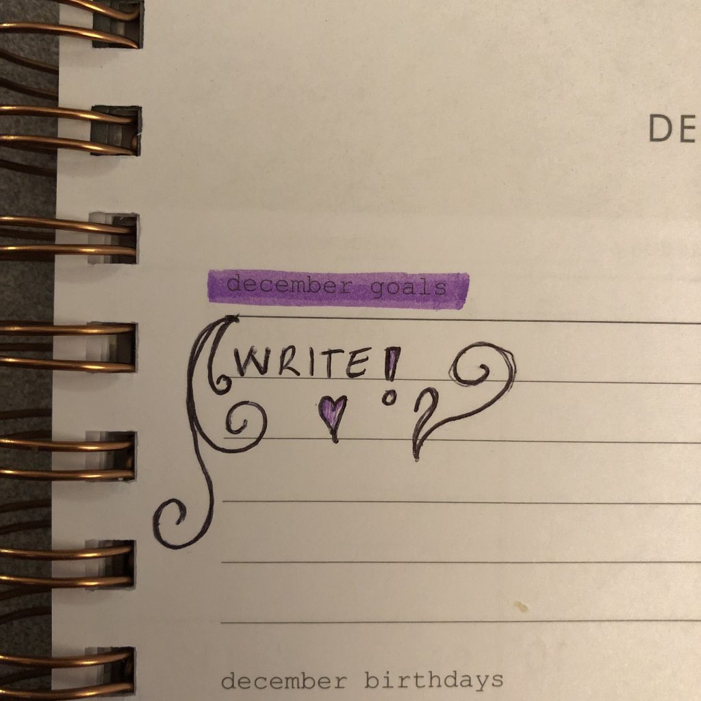 Goal in notebook: write!