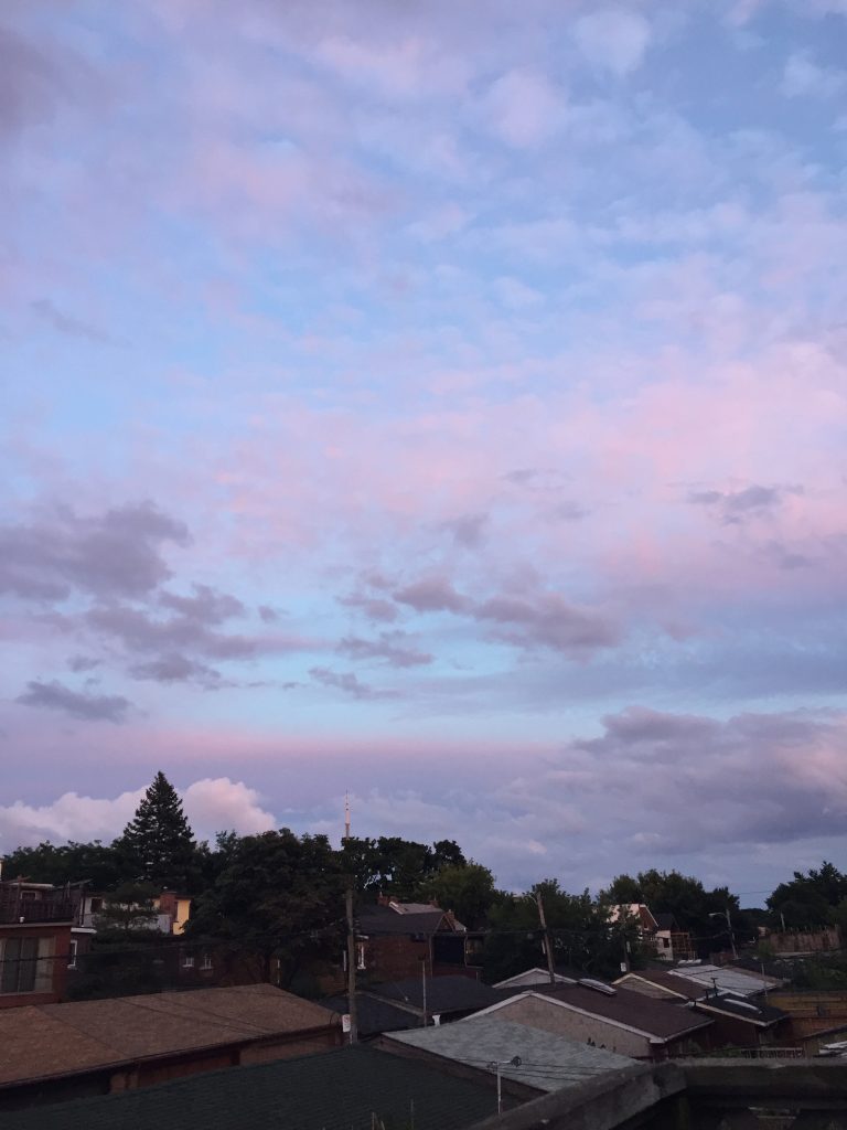 A picture of a purple sky