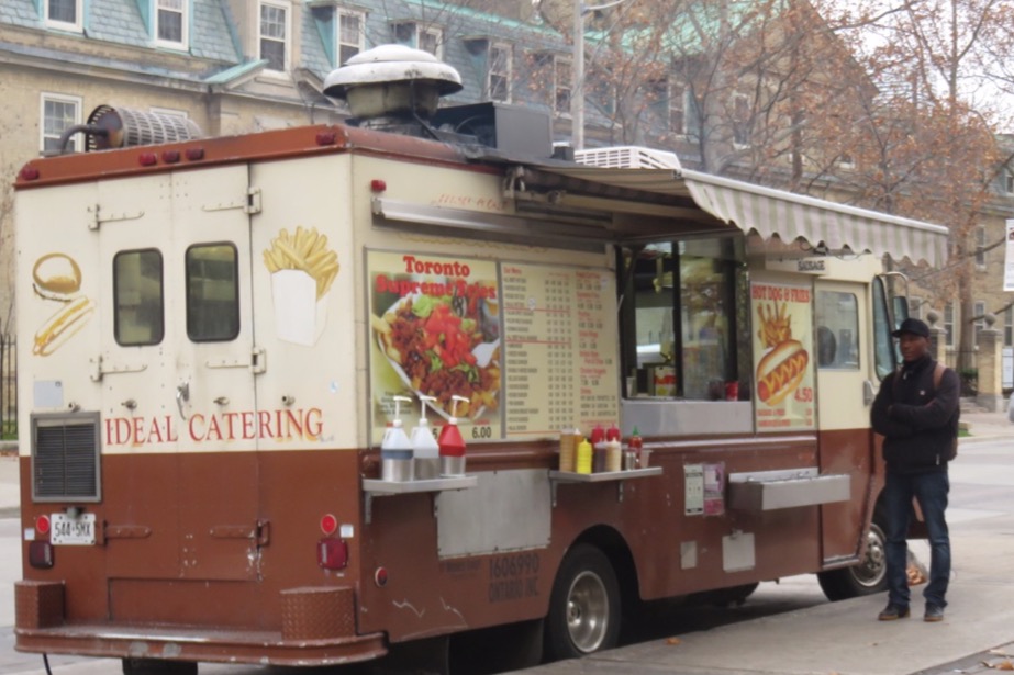 Picutre of Brown Food truck that resides outside of Sid Smith