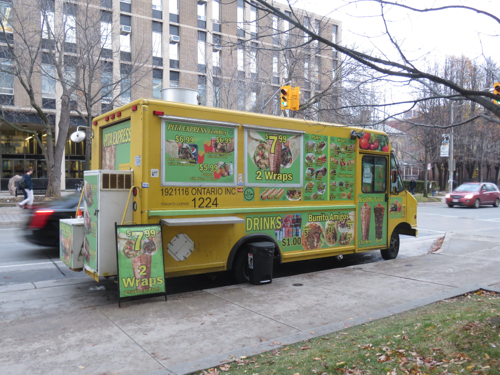 Photo of a shawarma food truck outdoors