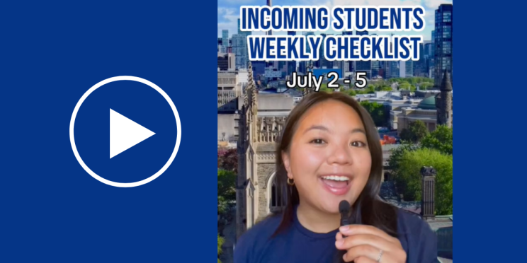 Incoming Students Weekly Checklist July 2-5