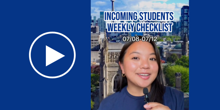 Incoming Students Weekly Checklist (07/08-07/12)