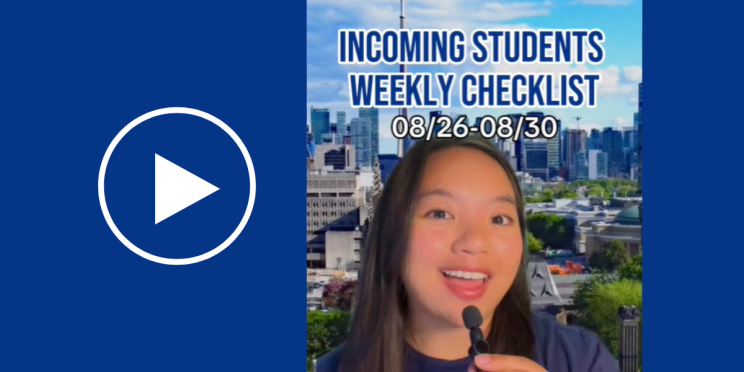 Incoming Students Weekly Checklist Aug. 26-30