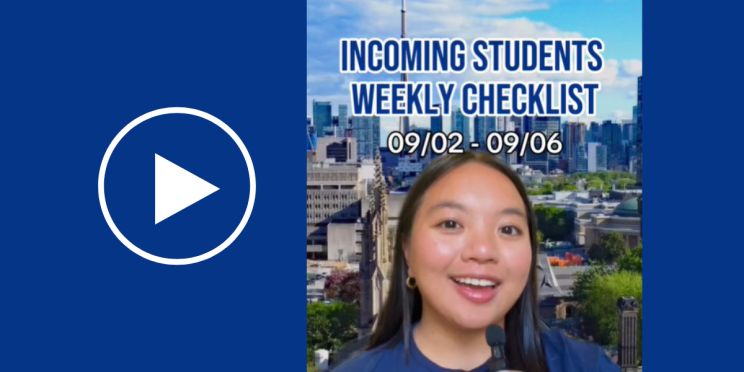 Incoming Students Weekly Checklist Sept. 2-6