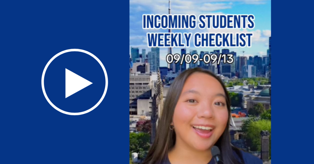 Incoming Students Weekly Checklist Sept. 9-13