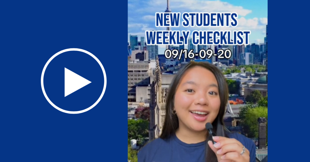 New Students Weekly Checklist Sept. 16-20