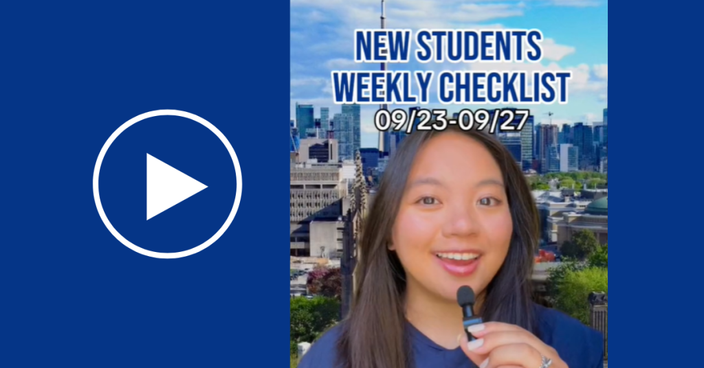 New Students Weekly Checklist Sept. 23-27